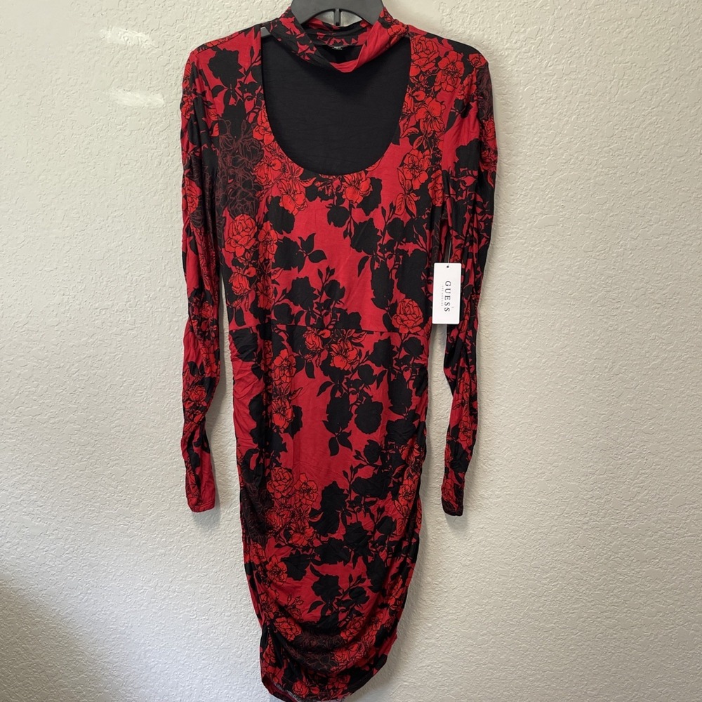 Guess Women's Dress Red/Black NWT Size LG